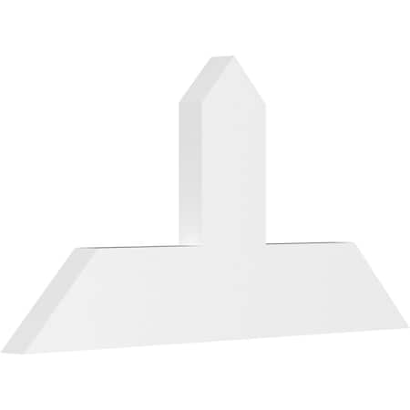 Ekena Millwork Portland Architectural Grade PVC Gable Bracket, 36"W x 18"H x 2"D x 6"F, 12/12 Pitch GBP036X18X0206POR00